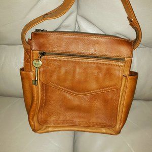 Fossil Crossbody Tan Leather Bag